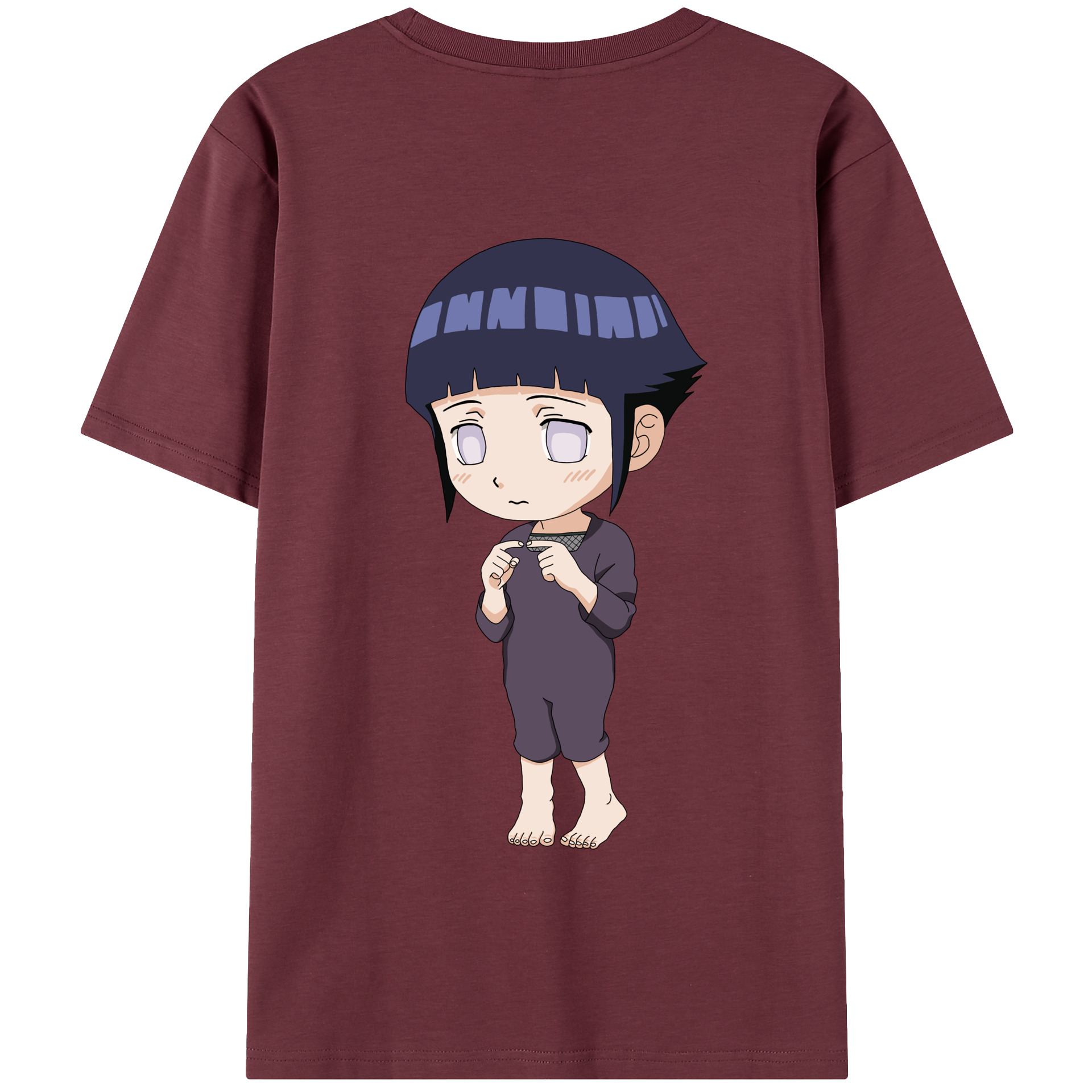 （画像用） NARUTO -ナルト- 日向ヒナタ Hyūga Hinata 綿100％半袖Tシャツ（背面プリント）
